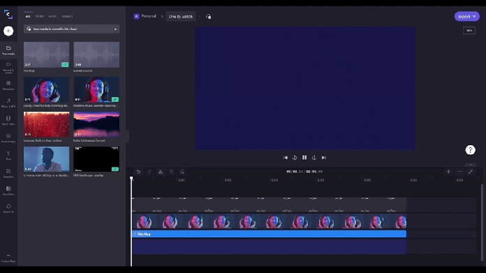 Clipchamp’s video editing experience with the timeline.