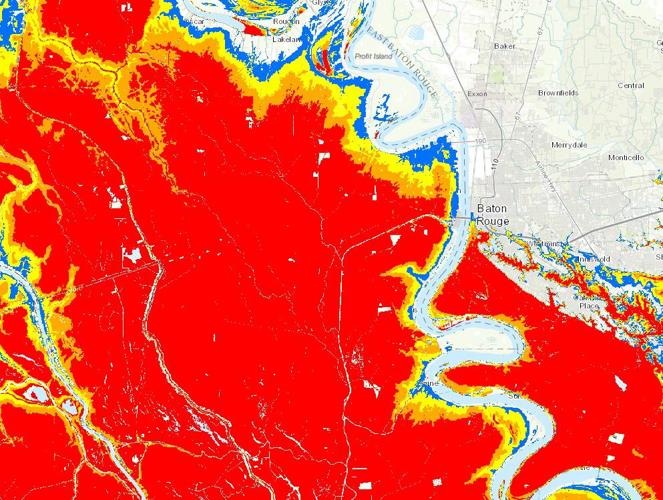 Baton Rouge flood map