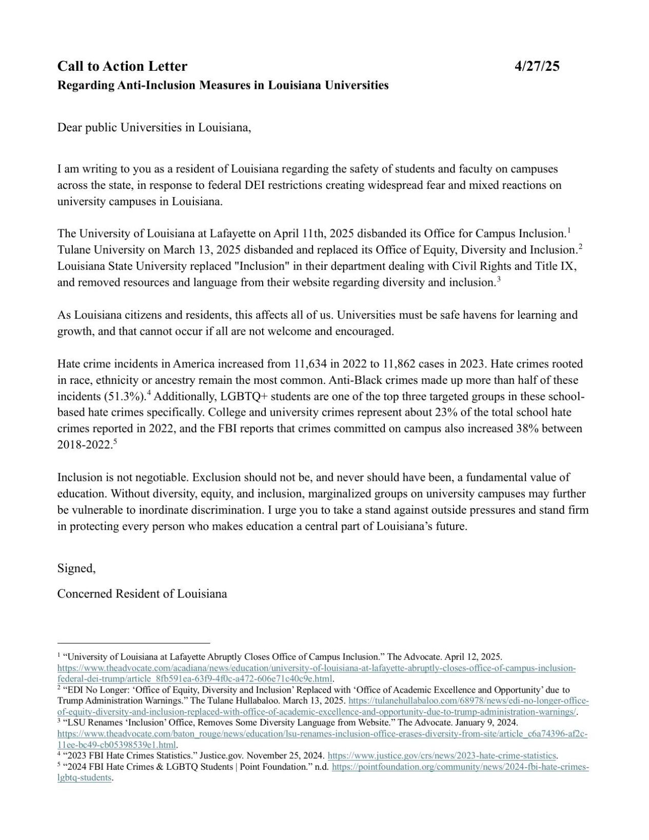 Call to Action