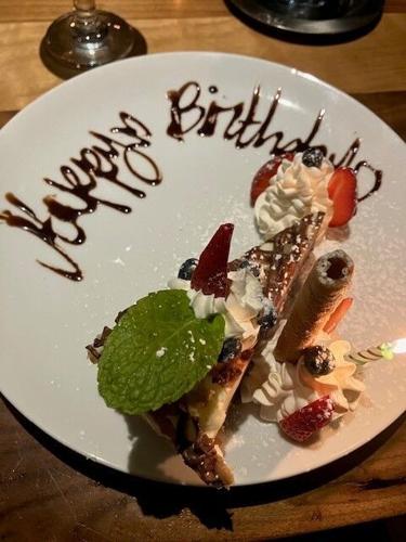 Will Sutton birthday dessert