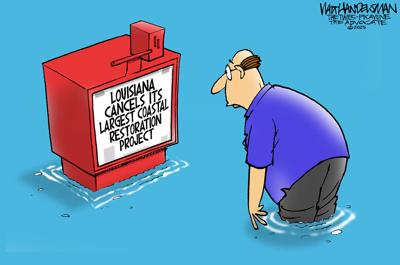 Walt Handelsman: Coastal plan canceled