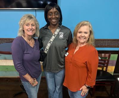 Lisa Rioux, Zachary Rotarian, Karla Harris, GRG Volunteer and Kathy Coleman, President of GRG.jpg