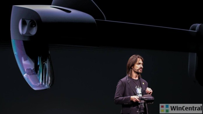 Alex Kipman with HoloLens 2