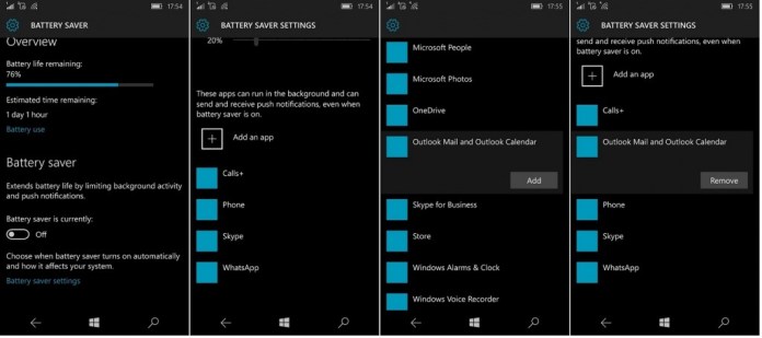 Build 10166 battery saver