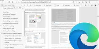 PDF reader in Microsoft Edge