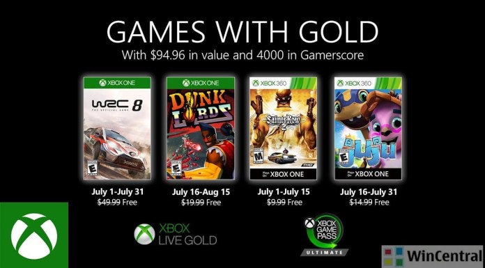 Games with Gold July 2020