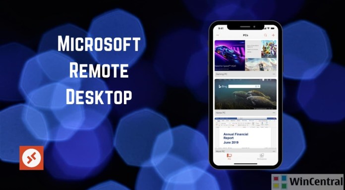 Microsoft Remote Desktop app