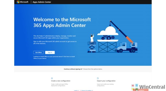 Office 365 Apps Admin Center