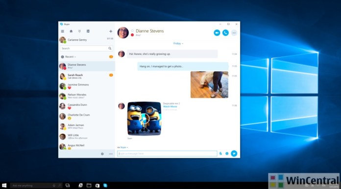 Skype for Windows 10 app